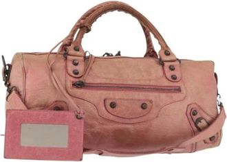 Balenciaga Pre-owned Handbag - Dames - Vintage Handtas - Roze - ONE Size - Leer - Vintage