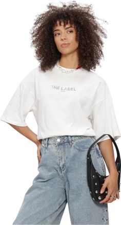 ALIX The Label Oversized T-shirt - Dames - Shirts - Wit - XL - Katoen - Tops