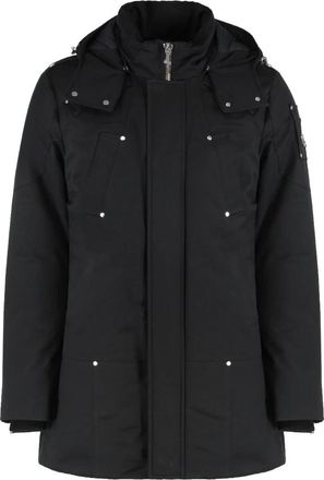 Moose Knuckles Original Stirling Parka - Heren - Gewatteerde jassen - Zwart - S - Katoen - Jassen