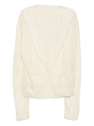 Ma+ long-sleeved hoodie - White