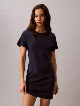 Calvin Klein Jeans Calvin Klein Womens Monogram Mini T-Shirt Dress - Blue - XL
