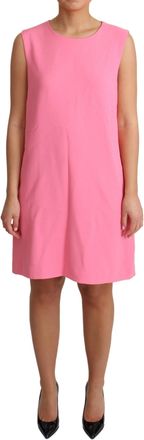 Dolce & Gabbana Pink Shift Sleeveless Knee Length Womens Dress