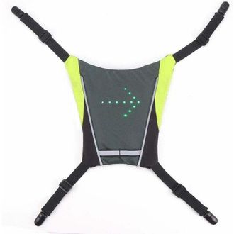 OEM Chaleco De Alta Visibilidad, Mochila Reflectante Para Ciclismo, Luz De Se&ntilde;al, Luces Led Para Bicicleta Con Control Remoto, Ideal Para Exteriores, Send