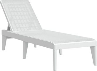 vidaXL Sun Lounger White 186x60x29 cm PP vidaXL