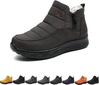 Generic Dritnow Womens Insulated Snow Boots, 2025 Comfortable Warm Plush Lined Waterproof Non-slip Winter Shoes for Women (Brown, UK, Adult, Women, 10.5, Nume