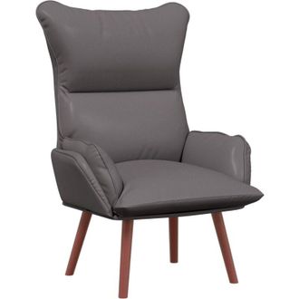 vidaXL Silla Relax Gris 69 X 74 X 93 Cm Cuero Sint&eacute;tico Vidaxl