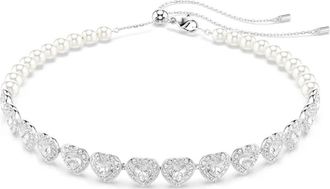 Swarovski Verstelbare Kristallen Kralen Ketting - Dames - Kettingen - Grijs - ONE Size - Accessoires