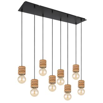 ETC Shop Lampada Da Tavolo Da Pranzo A Sospensione Lampada A Sospensione In Legno Tavolo Da Pranzo In Legno Lampade In Legno Sospese A Soffitto, Metallo Mdf Ne