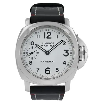 Officine Panerai Pre-owned Panerai Luminor Marina White Dial Mens Watch PAM00113