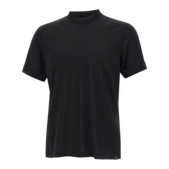 Gran Sasso T-Shirts, male, Black, 3XL, Extra-fine Wool T-Shirt