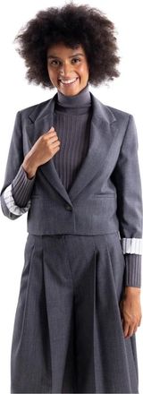 Marella Mlsghiro Blazer - Dames - Blazers - Grijs - S - Wol - Jassen