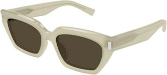 Saint Laurent 826 Page 004 Zonnebrillen - Dames - Zonnebrillen - Beige - 55 MM - Accessoires