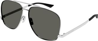 Saint Laurent SL 653 LEON 001 Womens Sunglasses Silver Size 59 - Free RX Lenses - Free RX Lenses