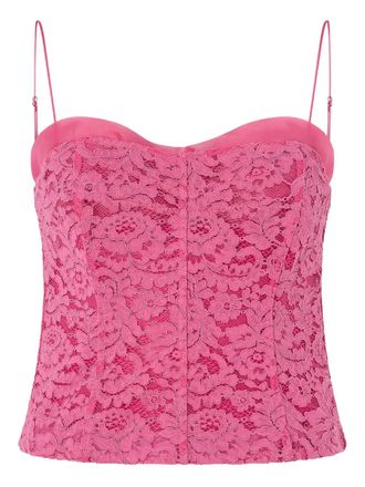 Pinko lace-overlay camisole top