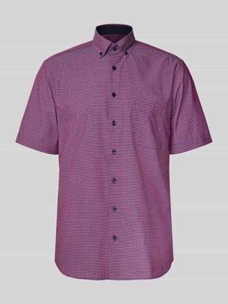 Eterna Modern Fit Business-Hemd mit Knopfleiste in Rot, Gr&ouml;&szlig;e 39