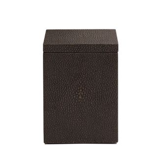 Posh Trading Company Chelsea Cotton Wool Box - Faux Shagreen Chocolate in Brown