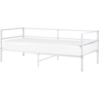 Beliani Beliani - Cama con somier de metal blanco industrial moderno individual 90 x 200 cm Battut