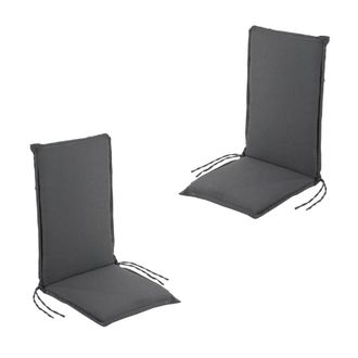ED&Egrave;N JARD&Iacute; Pack de 2 cojines para sill&oacute;n de jard&iacute;n reclinable olefin gris