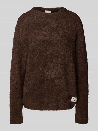 Ichi Relaxed Fit Pullover mit Woll-Anteil Modell Larisa in Dunkelbraun, Größe XL