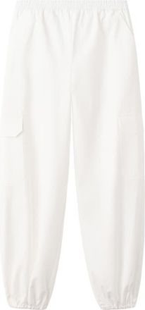 Mango Cotton Cargo Joggers in White at Nordstrom, Size X-Small