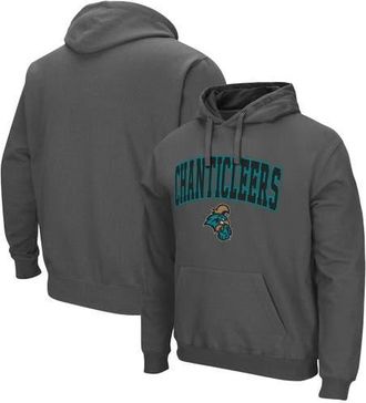 Colosseum Mens Colosseum Charcoal Coastal Carolina Chanticleers Arch and Logo Pullover Hoodie at Nordstrom, Size Small
