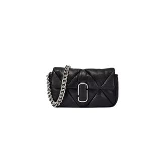 Marc Jacobs The Puffy Diamond Quilted J Marc Schoudertas - Dames - Schoudertassen - Zwart - ONE Size - Leer - Tassen