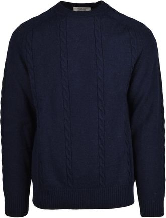 Wool & Co Truien & Vesten, Heren, Blauw, L, Wol, Maglione Girocollo