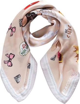 Braccialini Lisbet Sjaal - Dames - Zijden sjaals - Roze - ONE Size - Leer - Accessoires