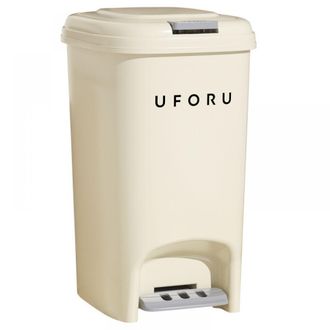 OEM Cubo De Basura De Cocina, Pedal Ancho, Tapa De Cierre Suave, De 8 A 20 Litros, Blanco Lechoso, Interior