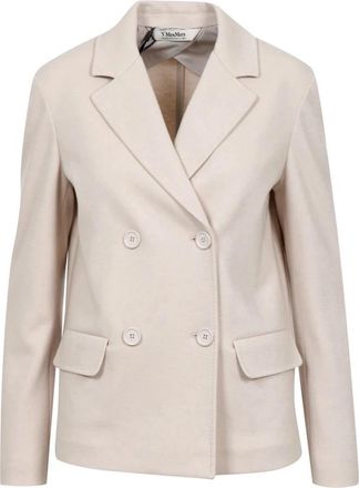 Max Mara S Max Mara Jassen Natural - Dames - Blazers - Beige - L - Katoen - Jassen