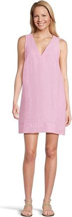 Tommy Bahama Two Palms Trapunto Long Sleeve Shift Dress Womens Dress Lilac Chiffon : LG (US 12-14), Linen