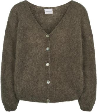 Americandreams Cornelia LS Cardigan - Dames - Vesten - Groen - L - Wol - Truien & Vesten