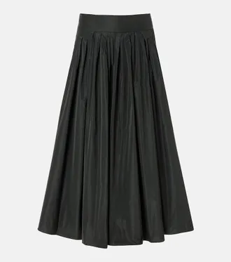 Max Mara Taffeta midi skirt