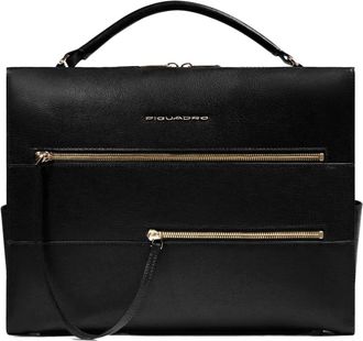 Piquadro Laptop Bag 14 - Dames - Laptoptassen - Zwart - ONE Size - Leer - Tassen