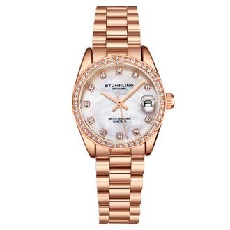 Stührling Womens Lineage 3936 Quartz 31mm Fashion - Rose - One Size