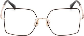 Max Mara MM5098-H028 Square-Frame Metal Eyeglasses - Rose gold