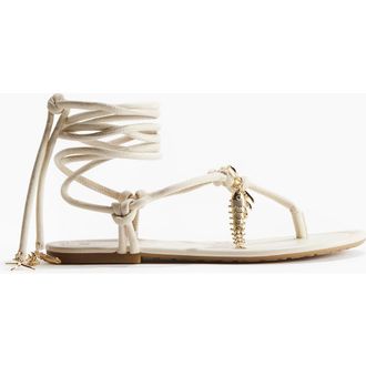 H&M Strappy Sandals in Cream at Nordstrom, Size 11