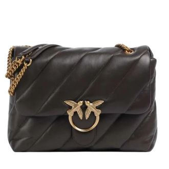 Pinko Love Puff Big - Dames - Schoudertassen - Bruin - ONE Size - Leer - Tassen