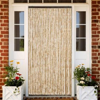 vidaXL Cortina Mosquitera Chenilla Beige 118x220 Cm Vidaxl