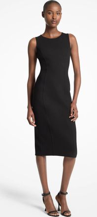 Michael Kors Double-Faced Stretch Wool Crepe Sheath Dress