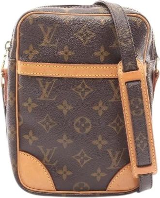 Louis Vuitton Pre-owned Cross Body Bags, female, Brown, Size: ONE SIZE Pre-owned Danube Monogram Coated Canvas Shoulder Bag