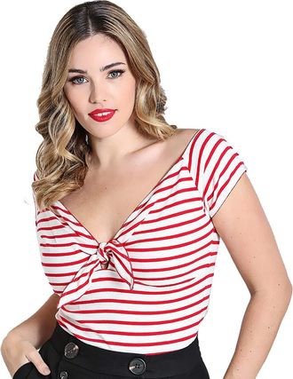 Hell Bunny Dolly Top X Red