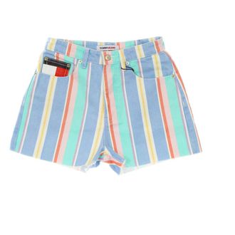 Tommy Hilfiger High Waist Stripe Mom Fit Shorts