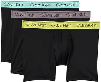 Calvin Klein Underwear Micro Stretch 3-Pack Boxer Brief Mens Underwear Black Bodies W/Beau Blue/Foggy Mauve/Saharah Sun Wbs : M (32-34)