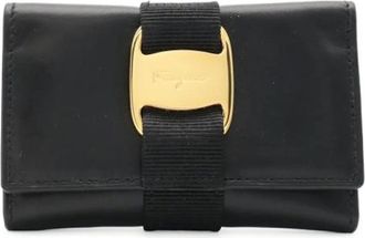 Ferragamo Tweedehands leren portemonnees - Dames - Vintage Accessoires - Zwart - ONE Size - Vintage