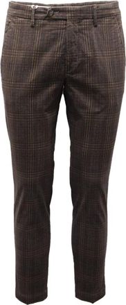 Michael Coal Broeken, Heren, Bruin, W31, Katoen, Bedrukte katoenen broek