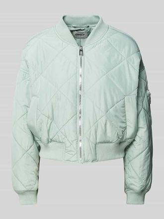 Only Boxy Fit Bomberjacke mit Steppn&auml;hten Modell VIOLA in Schilf, Gr&ouml;&szlig;e L