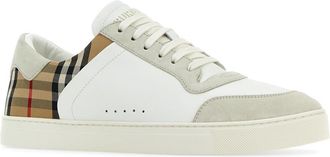 Burberry Suede and Leather Sneaker - White