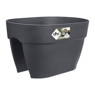 ELHO Maceta - Vibia Campana Flower Bridge 40 - Antracita - Balc&oacute;n Exterior - L 26 X W 39 X H 22 Cm - Elho