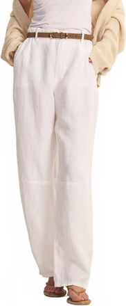 Velvet Womens Heavy Linen Pants In White